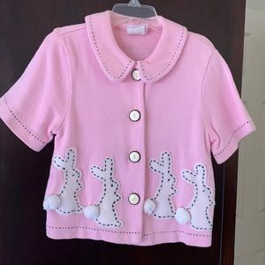 Cottontail Originals Pink Easter Bunny Cardigan